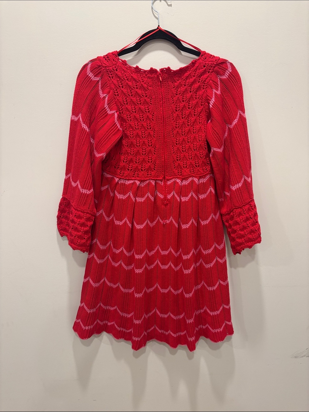 Tuckernuck Pomander Place Red Crochet Trim Devon Dress XS NWT - Picture 8 of 14